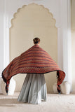 Maroon/Black - Modal Silk Ajrakh Hand Block Dupatta