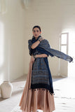 Indigo Blue/Black - Modal Silk Ajrakh Hand Block Dupatta
