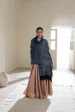 Indigo Blue/Black - Modal Silk Ajrakh Hand Block Dupatta