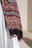 Maroon/Blue/Black - Modal Silk Ajrakh Hand Block Dupatta