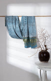 Hand Block Modal Silk Stole - Robin's Egg Blue - Vastra Raag