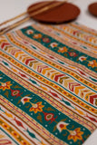 Khadi Cotton Printed Fabric - Geometrical - Multicolor - Vastra Raag