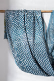 Hand Block Modal Silk Stole - Robin's Egg Blue - Vastra Raag