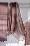 Ajrakh Hand Block Printed Kota Doria Saree - Brown