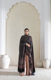 Black/Blue - Modal Silk Ajrakh Hand Block Dupatta