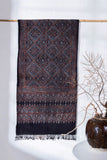 Black - Ajrakh Hand Block Printed - Handloom Cotton Stole - Vastra Raag