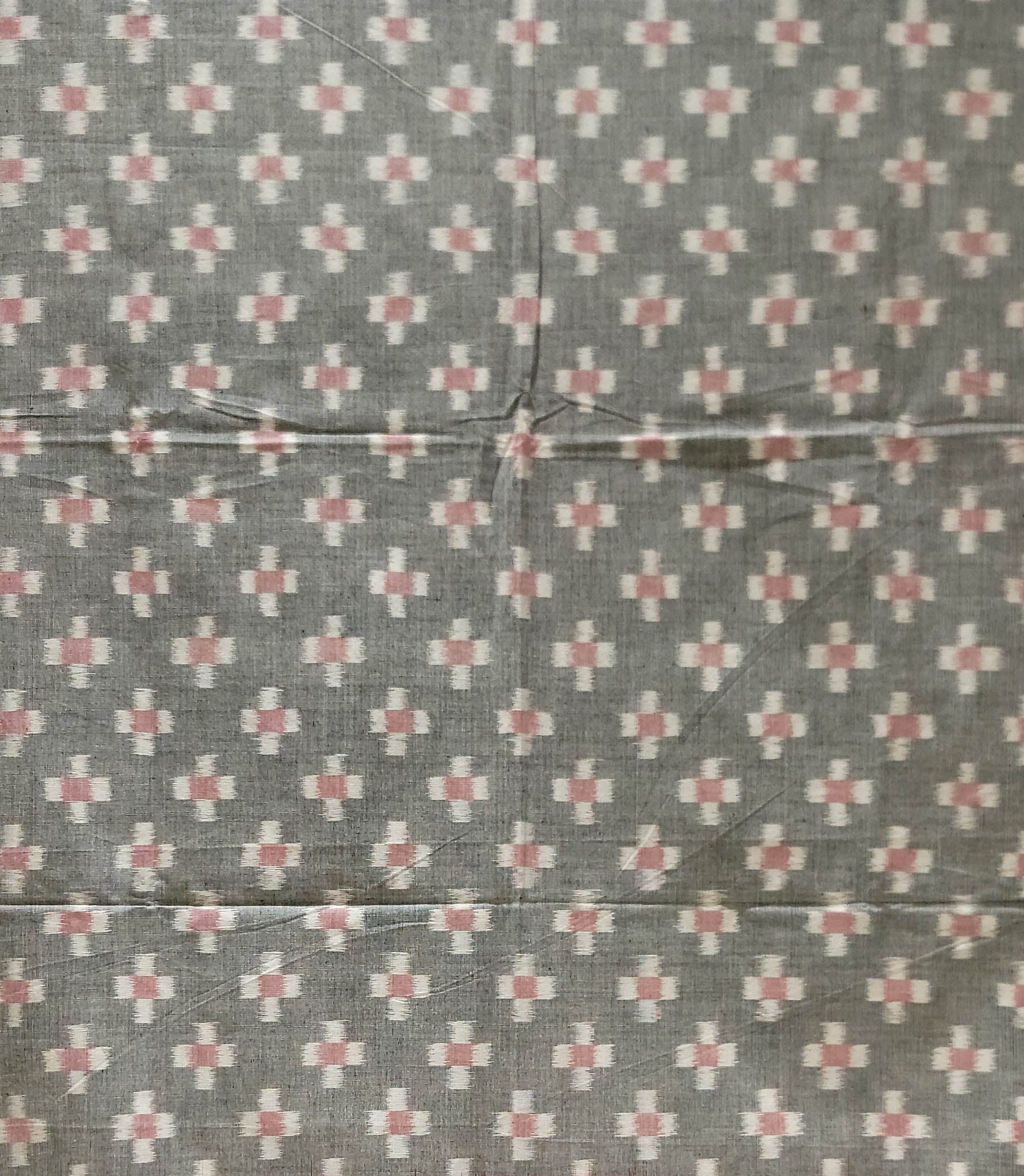 Pure Cotton Ikat Handloom Dupatta - Red/Grey - Vastra Raag