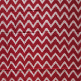 Pure Cotton Ikat Handloom Dupatta - White/Red - Vastra Raag