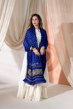 Royal Blue - Pure Modal Silk Bandhani Dani Dupatta with Zari Lagdi Patta