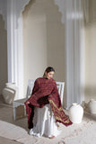 Maroon - Pure Modal Silk Bandhani Checks Pallu Dupatta with Zari Lagdi Patta