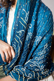 Blue - Modal Silk Bandhani Ombre Dyed Dupatta with Lagdi Patta