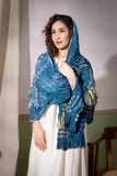 Blue - Modal Silk Bandhani Ombre Dyed Dupatta with Lagdi Patta