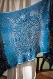 Blue - Modal Silk Bandhani Ombre Dyed Dupatta with Lagdi Patta
