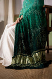 Bottle Green - Modal Silk Bandhani Ombre Dyed Dupatta with Lagdi Patta