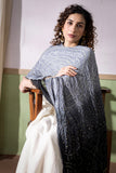 Grey - Modal Silk Bandhani Ombre Dyed Dupatta with Lagdi Patta