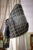 Grey - Ombre Dyed Garchola Bandhani Modal Silk Dupatta with Zari Lagdi Patta
