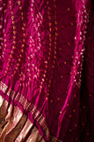 Maharani Pink - Modal Silk Bandhani Ombre Dyed Dupatta with Lagdi Patta