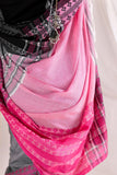Begumpuri Handloom Cotton Saree - Grey/Pink/Black