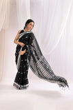 Begumpuri Handloom Cotton Saree - Black/Grey