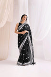 Begumpuri Handloom Cotton Saree - Black/Grey