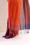 Begumpuri Handloom Cotton Saree - Blue/Orange
