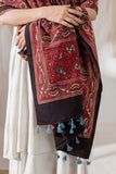 Red - Ajrakh Hand Block Printed Cotton Dupatta