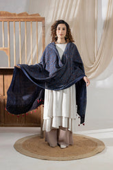 Indigo - Ajrakh Hand Block Printed Cotton Dupatta