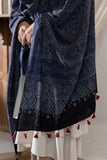 Indigo - Ajrakh Hand Block Printed Cotton Dupatta