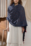 Indigo - Ajrakh Hand Block Printed Cotton Dupatta