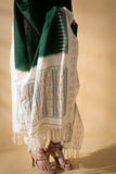Green - Pochampally double Ikat cotton dupatta