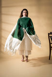 Green - Pochampally double Ikat cotton dupatta