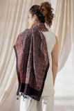 Black - Ajrakh Hand Block Printed - Handloom Cotton Stole