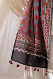 Red - Ajrakh Hand Block Printed - Handloom Cotton Stole