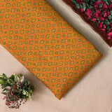 Cotton Lawn Printed Fabric - Diamond - Golden Yellow
