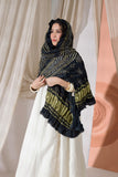 Black Pure Gaji Silk Bandhani Dupatta with Zari Lagdi Patta