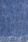 Indigo Linen Hand Block Saree