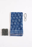 Indigo Linen Hand Block Saree