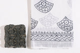 White Linen Hand Block Saree