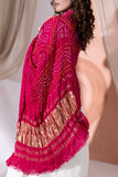 Maharani Pink - Pure Modal Silk Bandhani Barbag Dupatta with Zari Lagdi Patta