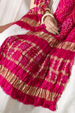 Maharani Pink - Pure Modal Silk Bandhani Checks Pallu Dupatta with Zari Lagdi Patta