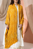 Mustard Yellow - Pure Modal Silk Bandhani Barbag Dupatta with Zari Lagdi Patta