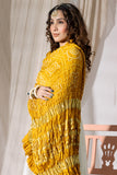 Mustard Yellow - Pure Modal Silk Bandhani Checks Pallu Dupatta with Zari Lagdi Patta