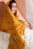 Mustard Yellow - Pure Modal Silk Bandhani Dani Dupatta with Zari Lagdi Patta