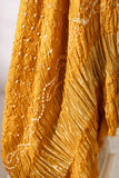 Mustard Yellow - Pure Modal Silk Bandhani Dani Dupatta with Zari Lagdi Patta