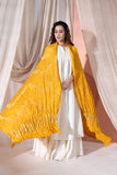 Mustard Yellow - Pure Modal Silk Lehriya Bandhani Dupatta with Zari Lagdi Patta