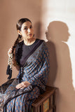 Indigo Modal Silk Ajrakh Hand Block Printed Saree