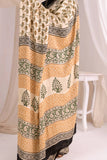 Beige Modal Silk Bagru Hand Block Printed Saree