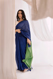Pure Mul Cotton Handloom Contrast Color Pallu Saree - Blue/Green