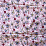 Pure Georgette Printed Fabric - Pink - Floral