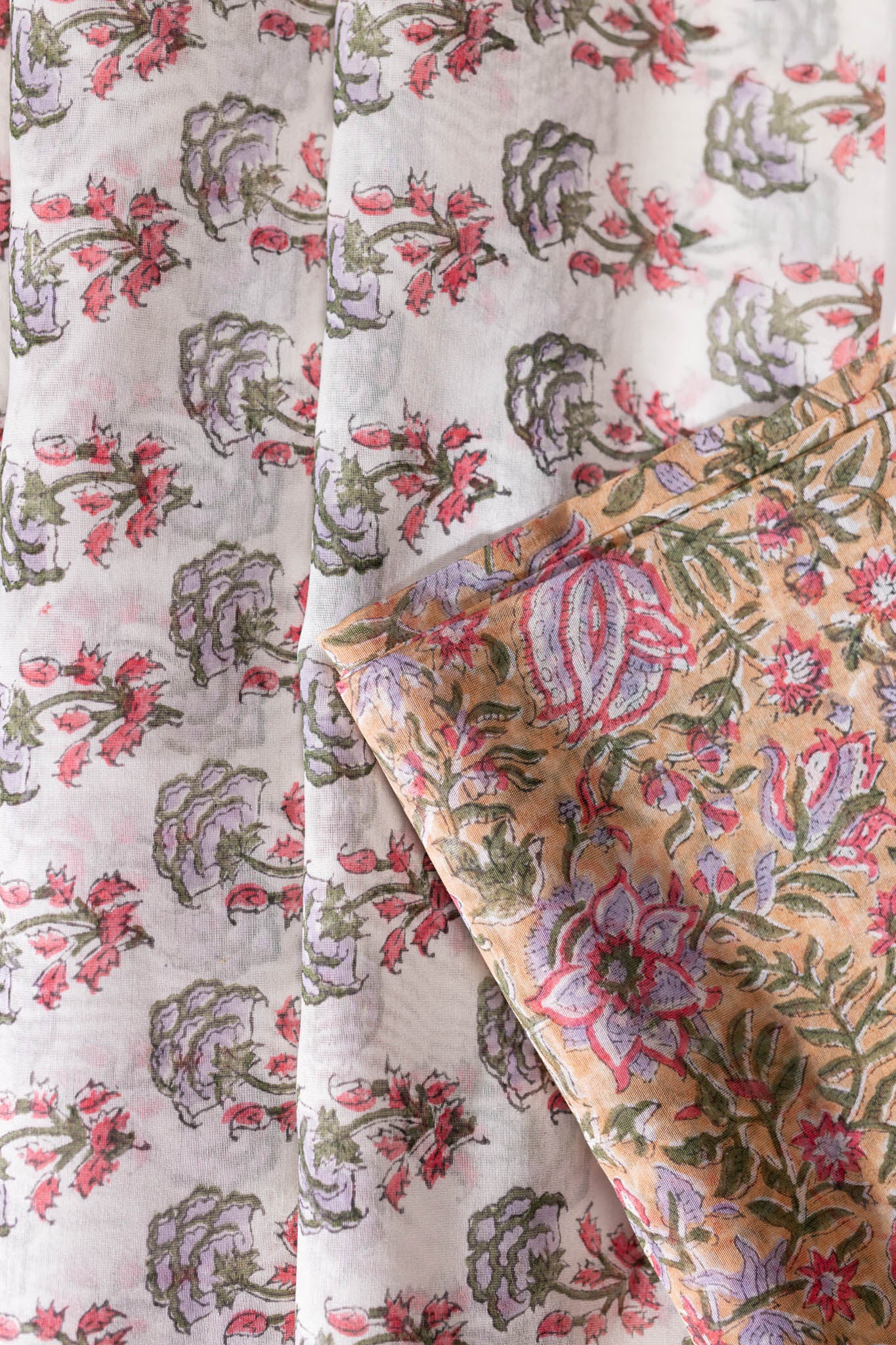 Maheshwari Silk 3 PC Suit Piece - Multicolor - Vastra Raag